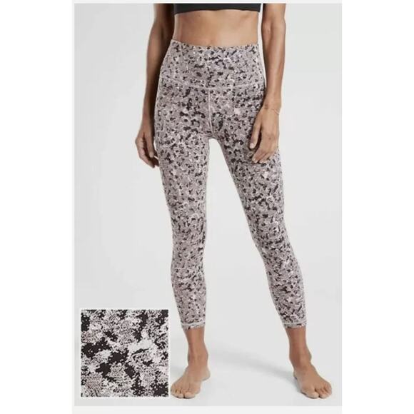 ATHLETA Elation 7/8 Tights Textured Meadow Decadent Chocolate Sz M - Picture 1 of 11